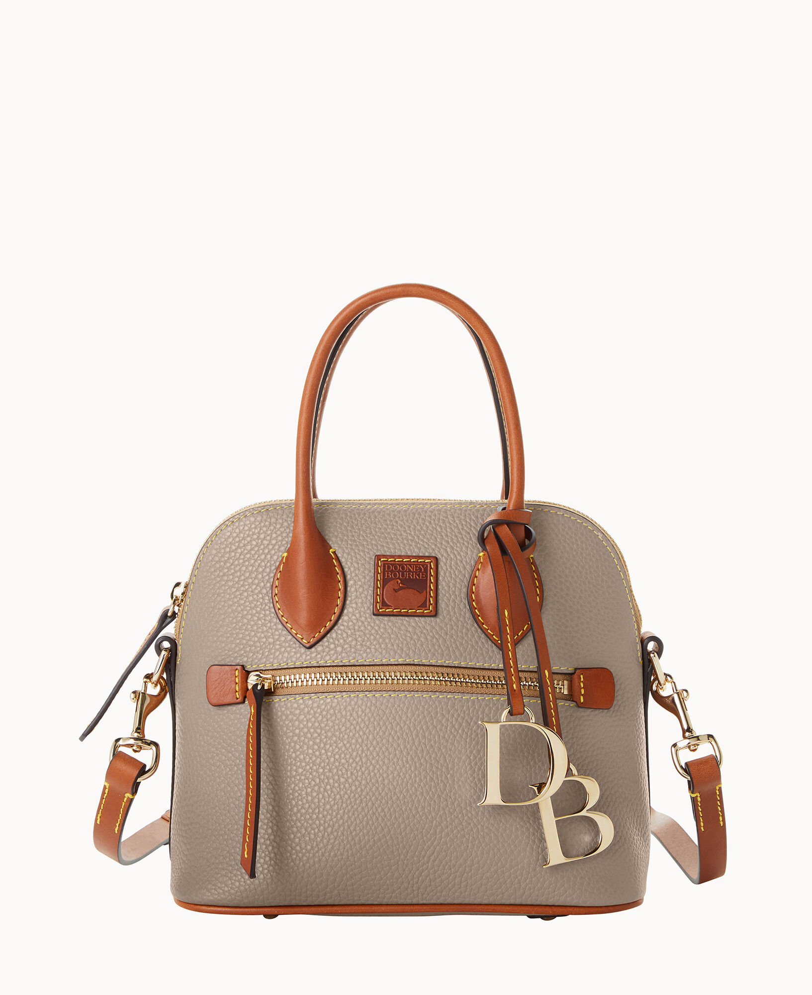 Pebble Grain Small Domed Satchel