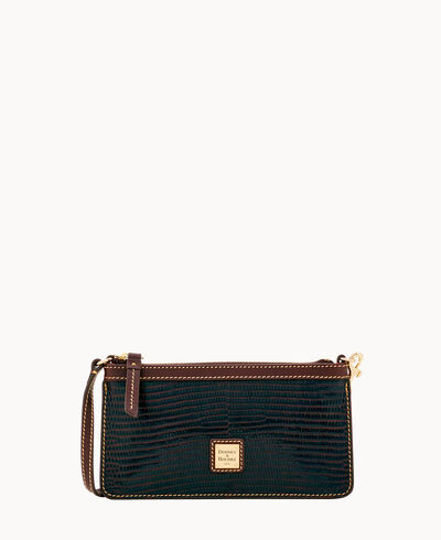 Embossed Lizard Large Slim Wristlet