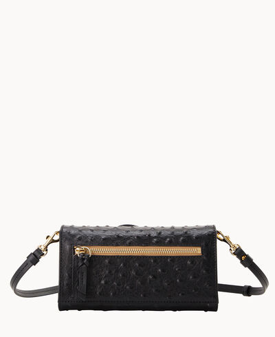 Ostrich Daphne Crossbody Wallet
