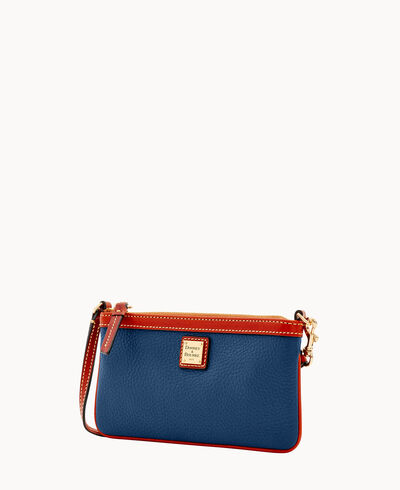 Pebble Grain Large Slim Wristlet