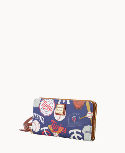 MLB Twins Large Zip Around Wristlet