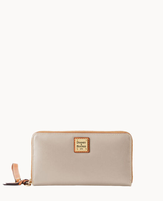 Wexford Leather Large Zip Around Wristlet Crossbody