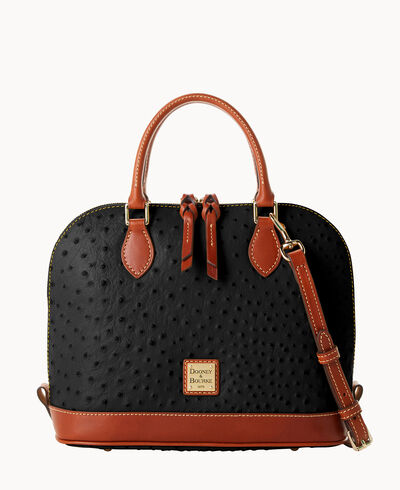 Ostrich Zip Zip Satchel