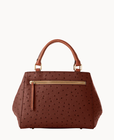 Ostrich Small Zip Satchel