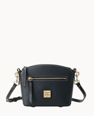 Pebble Grain Domed Crossbody