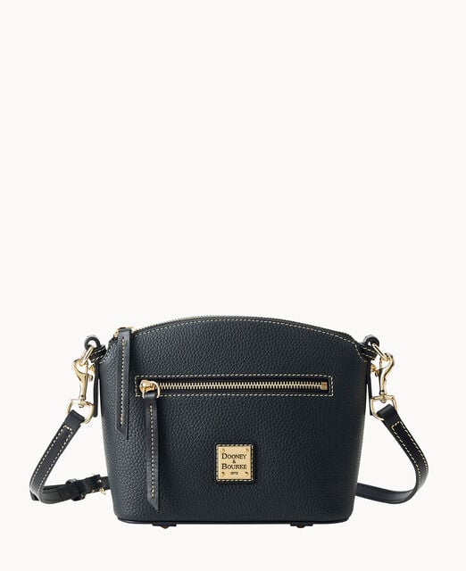 Pebble Grain Domed Crossbody