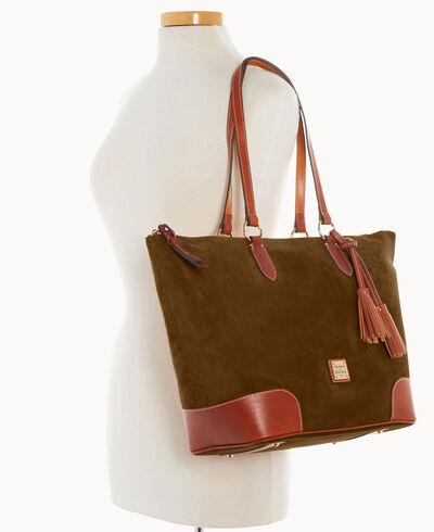 Suede Career Tote