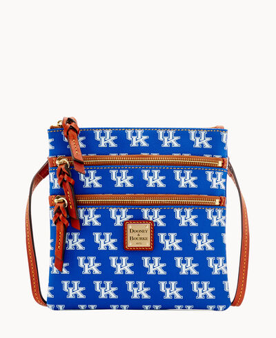 Collegiate University of Kentucky Triple Zip Crossbody