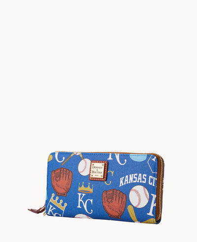 MLB Royals Large Zip Around Wristlet