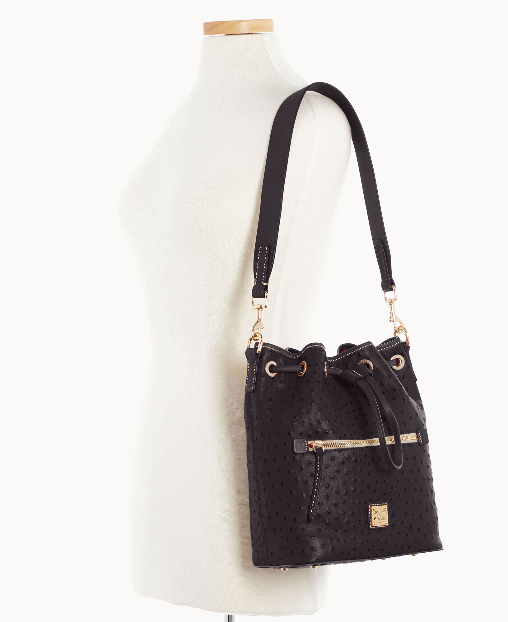 Dooney and bourke black ostrich online purse