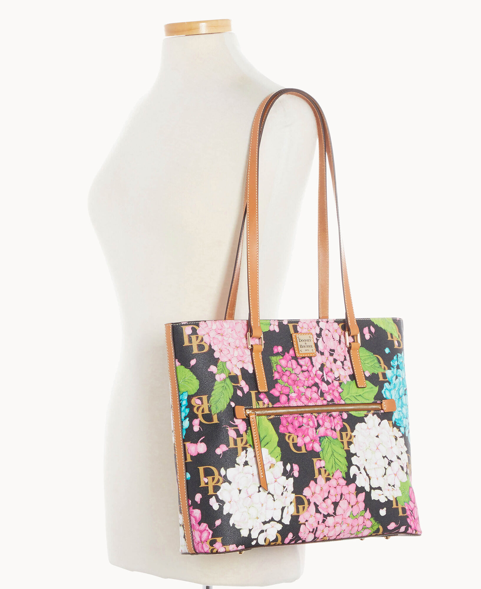 Dooney Bourke Hydrangea Monogram Large Shopper