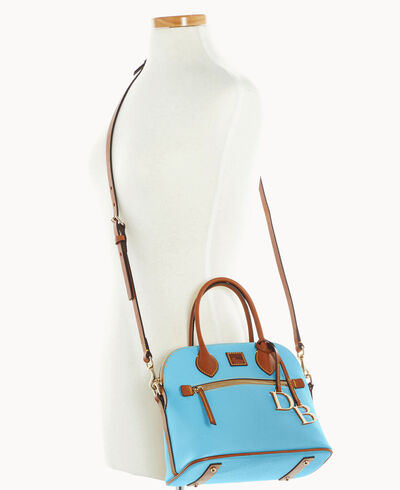 Pebble Grain Domed Satchel