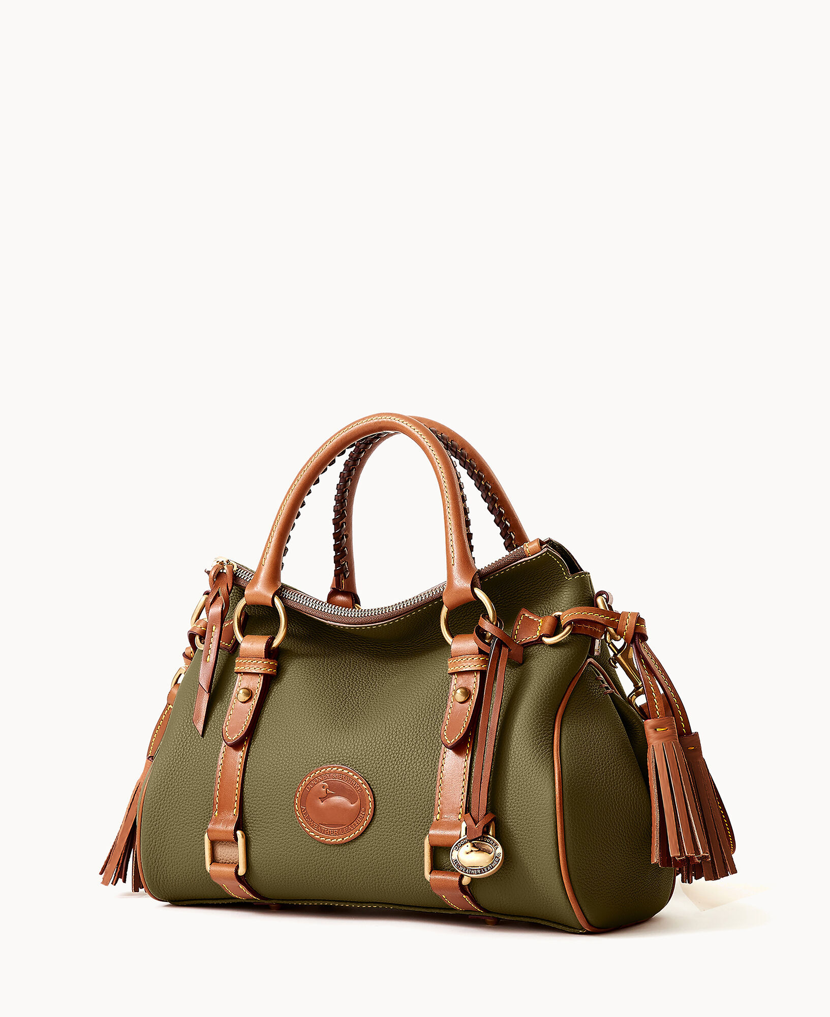 Dooney & Bourke Florentine Leather Satchel ,Ecru