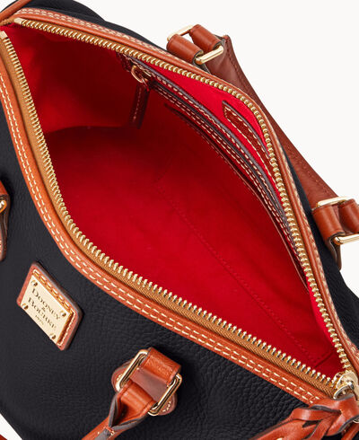 Pebble Grain Side Pocket Satchel