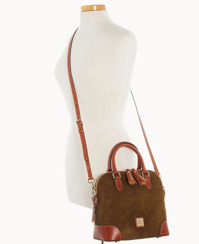 Suede Domed Satchel