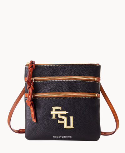 NCAA Fla State Triple Zip Crossbody