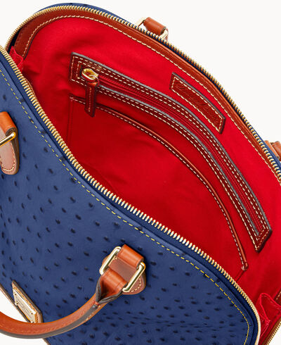 Ostrich Zip Zip Satchel