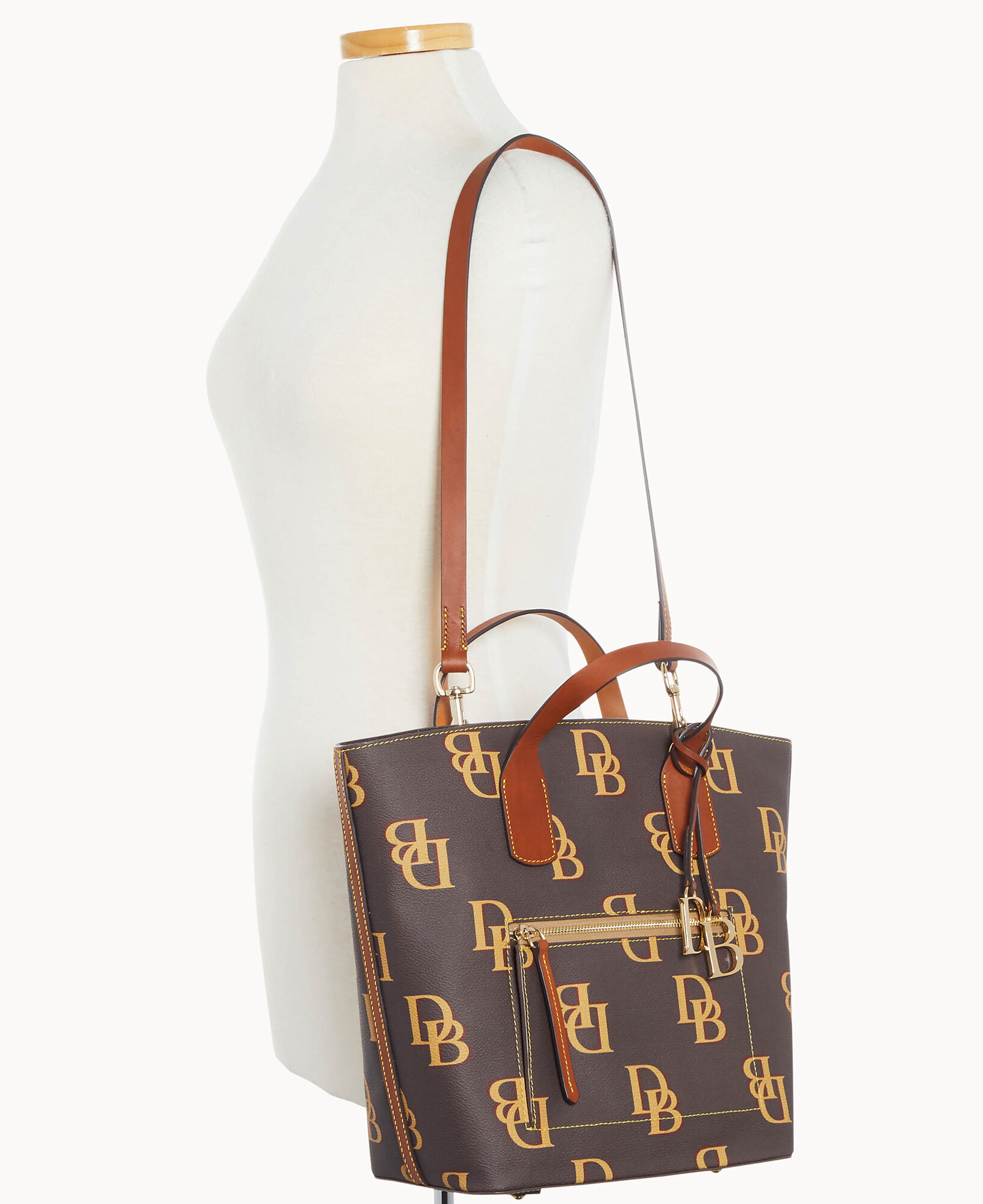 Dooney and bourke monogram tote clearance
