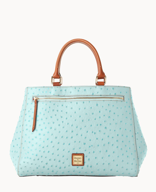 Ostrich Zip Satchel