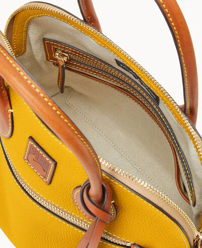 Pebble Grain Domed Satchel