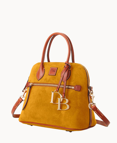 Suede Domed Satchel