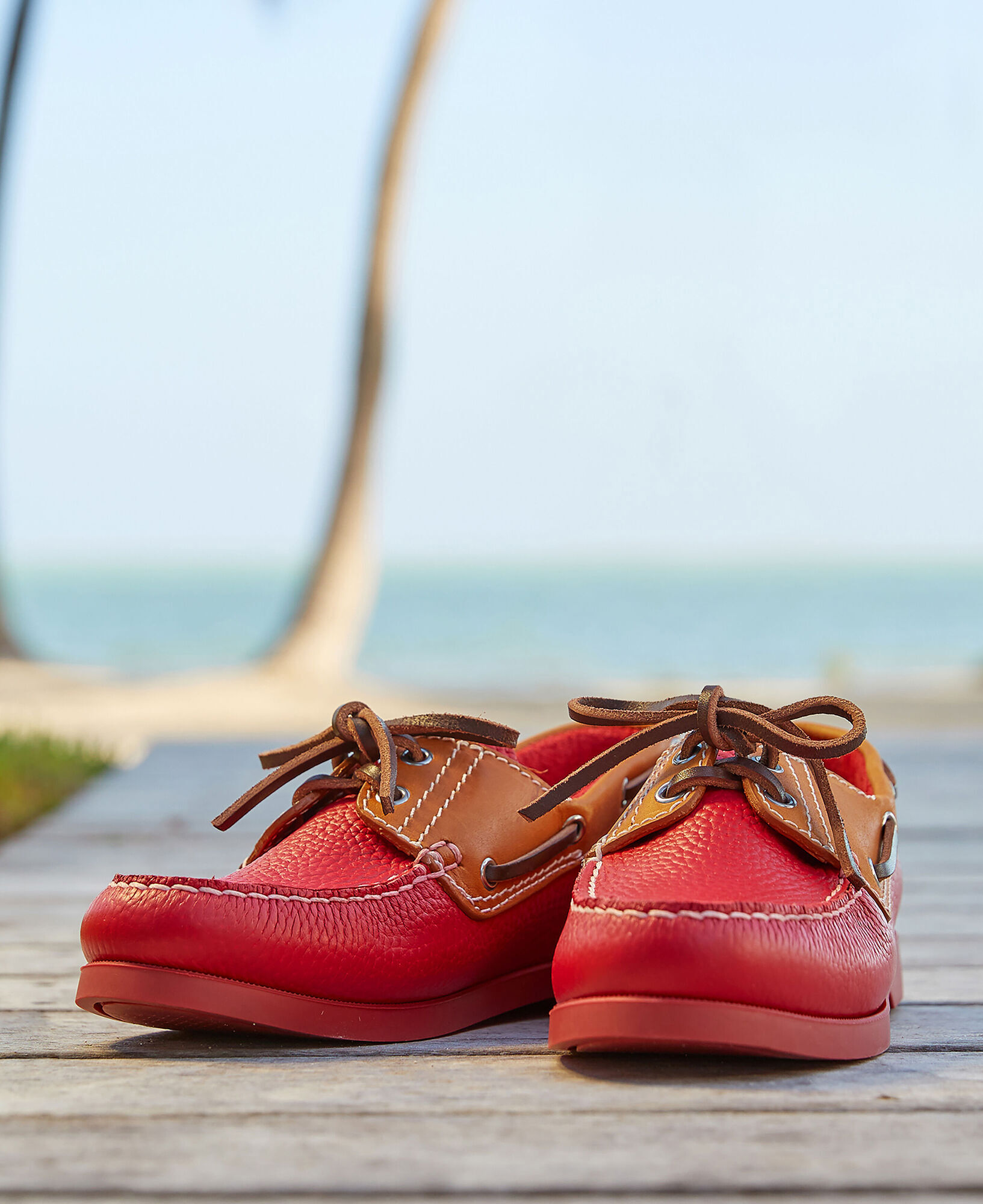 Red boat shoes on sale
