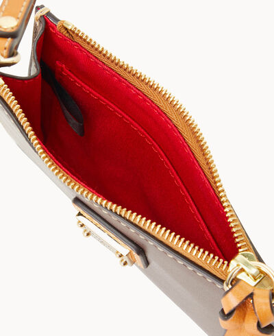 Wexford Leather Zip Top Card Case Wristlet