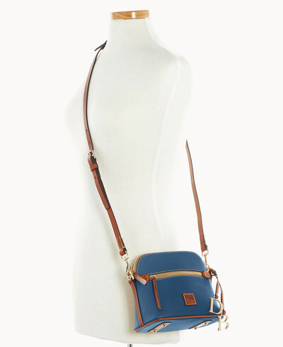 Pebble Grain Domed Crossbody