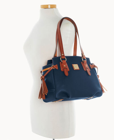 Pebble Grain Small Winged Shopper
