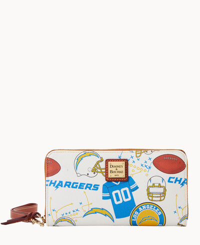 NFL Chargers Large Zip Around Wristlet