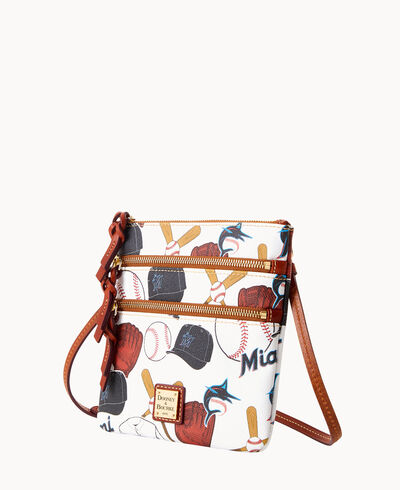 MLB Marlins N S Triple Zip Crossbody