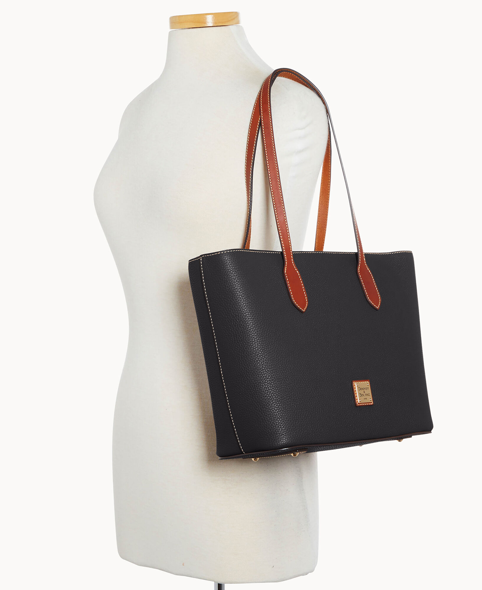 Dooney & bourke pebble leather brielle satchel top