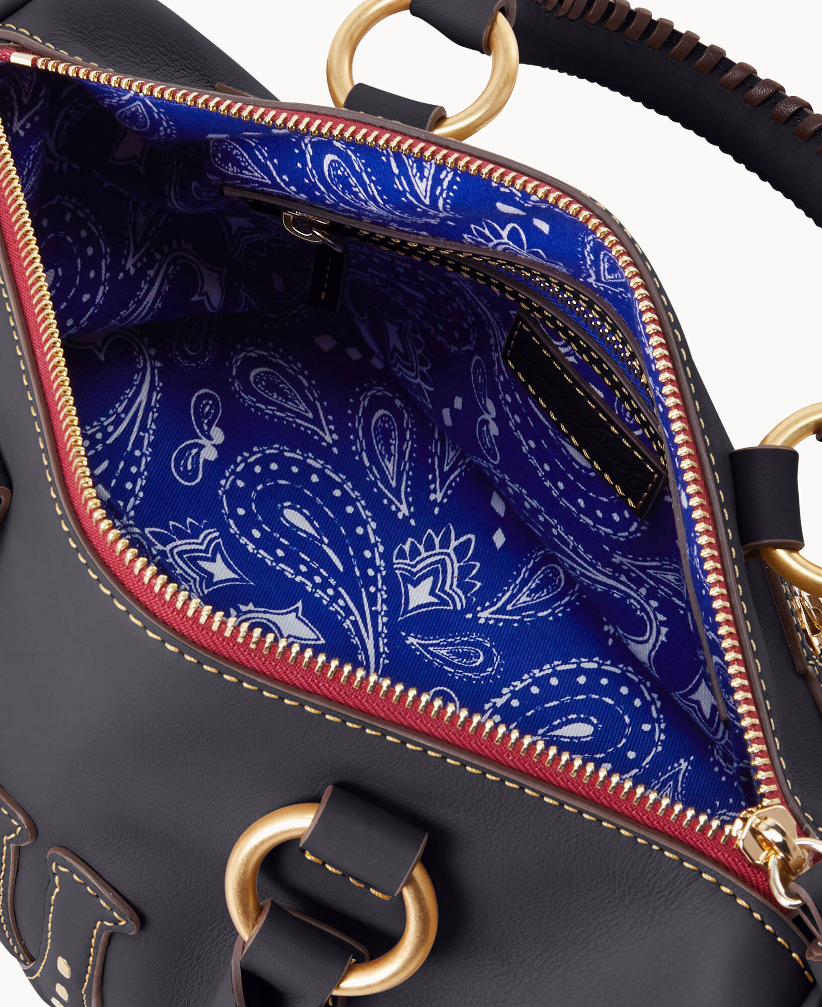 Ralph lauren leather 2025 embossed hayward satchel bag