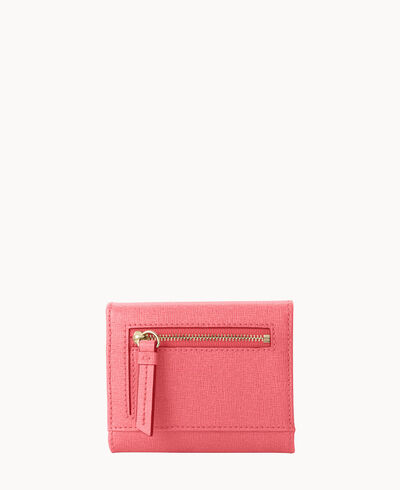 Saffiano Small Flap Credit Card Wallet