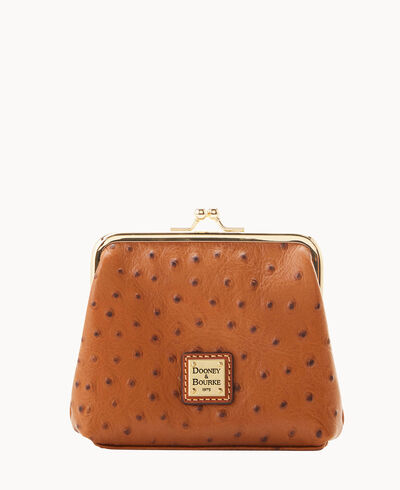 Ostrich Large Framed Purse