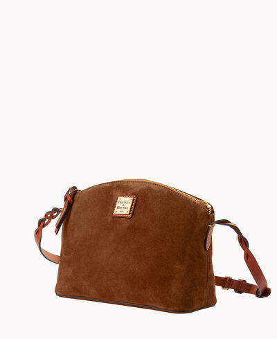 Suede Penny Crossbody