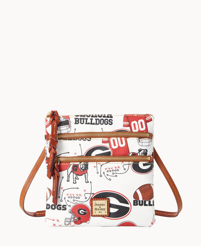 Collegiate University of Georgia North South Triple Zip Crossbody