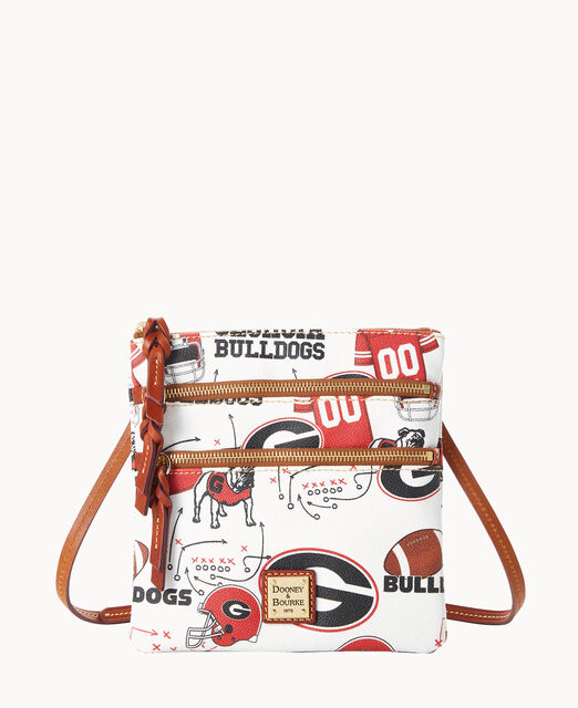 Collegiate University of Georgia N S Triple Zip Crossbody