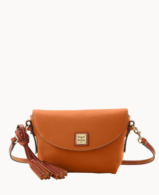 Pebble Grain Crossbody Saddle Bag