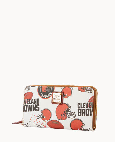 NFL Browns Large Zip Around Wristlet