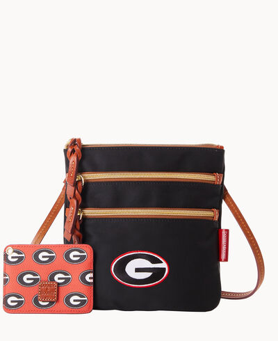 Collegiate University of Georgia North South Triple Zip w ID Holder