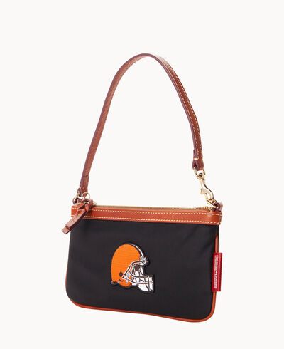 NFL Browns Large Slim Wristlet