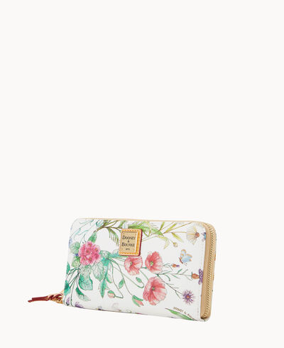 Botanical Collection Large Zip Around Wristlet