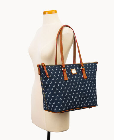 MLB Braves Zip Top Shopper