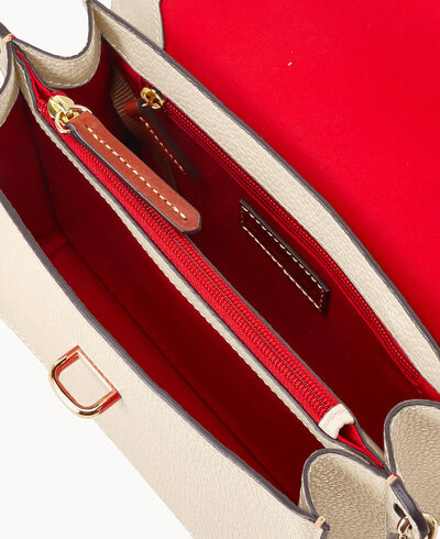 Pebble Grain Flap Crossbody
