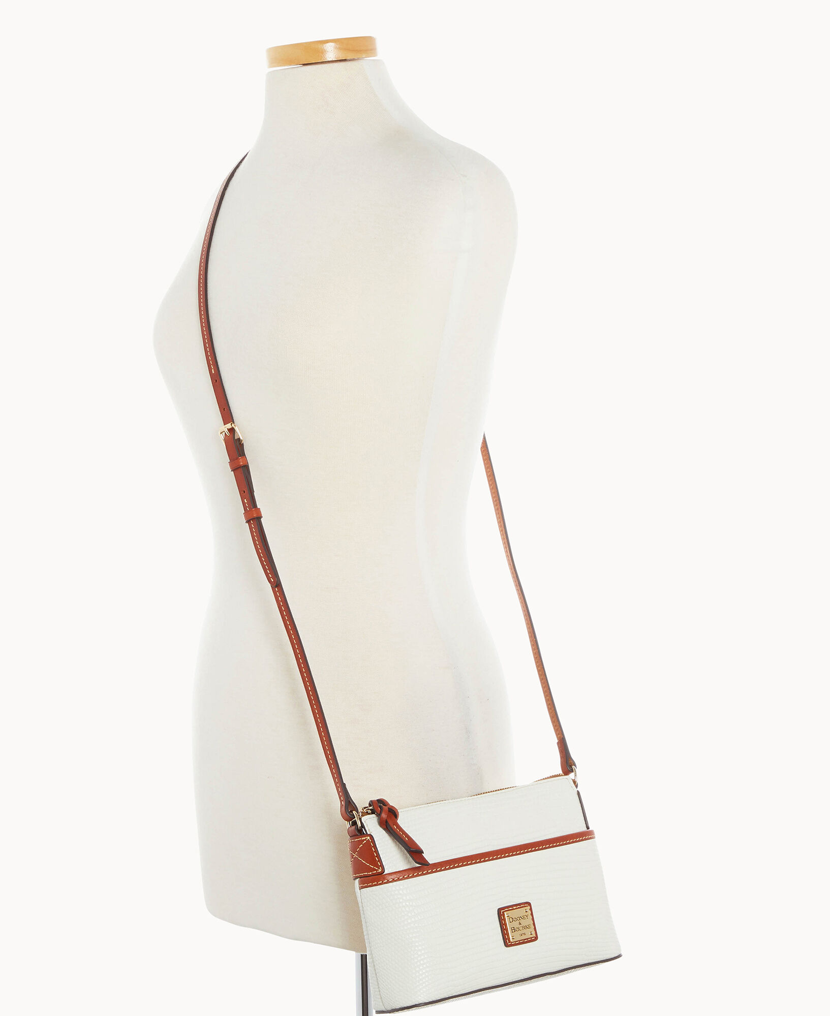 Dooney Bourke Embossed Lizard Ginger Pouchette