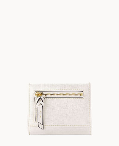 Saffiano Small Flap Credit Card Wallet