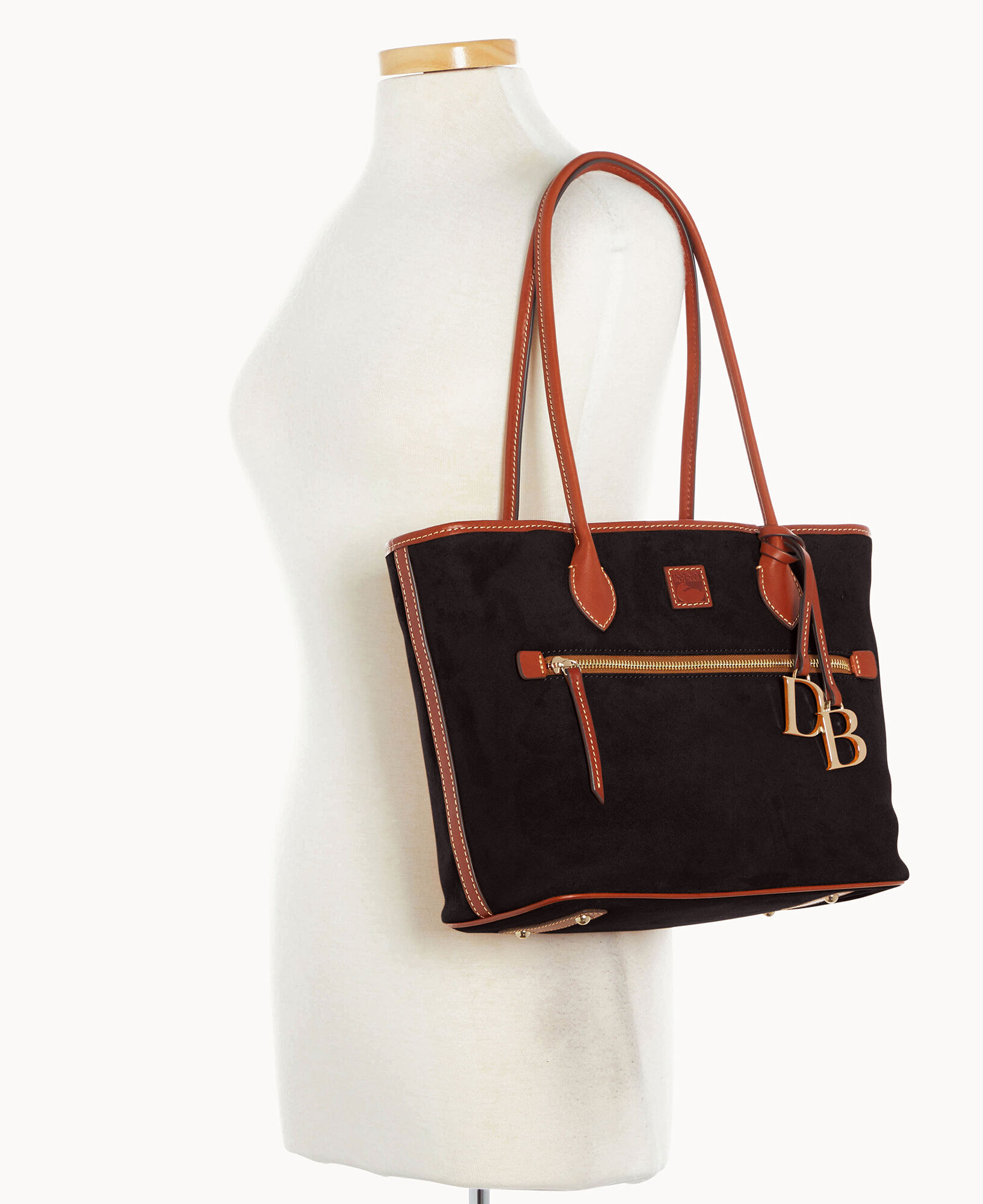 Dooney & Bourke Suede Collection Domed Satchel Bag