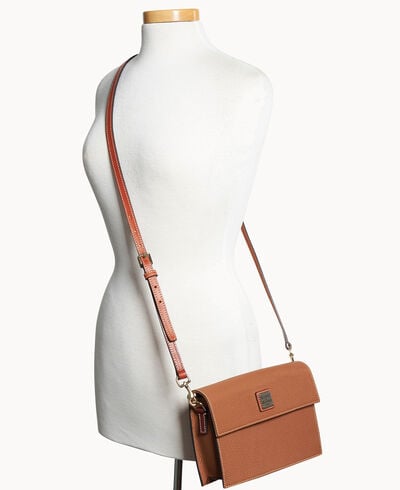 Pebble Grain East West Flap Crossbody