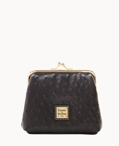 Ostrich Large Framed Purse